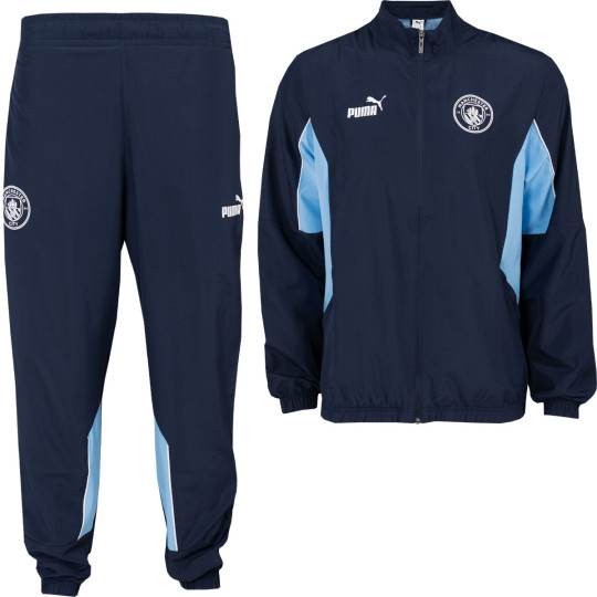 PUMA Manchester City ftblArchive Trainingspak Full-Zip 2024-2025 Donkerblauw Blauw