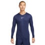 Nike Dri-FIT Park Sous-Maillot Manches Longues Bleu Foncé Blanc