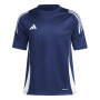 Chemise d'entraînement adidas Tiro 24 pour enfants bleu foncé et blanc