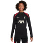 Nike Liverpool Strike Trainingstrui 1/4-Zip 2024-2025 Kids Zwart Rood