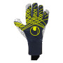 Uhlsport Supergrip+ HN Gants de Gardien de But Bleu Foncé Blanc Jaune