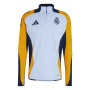 adidas Real Madrid Trainingstrui 1/4-Zip 2024-2025 Lichtblauw Donkerblauw Oranje