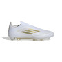 adidas F50 Elite Sans Lacets Gazon Naturel Chaussures de Foot (FG) Blanc Doré