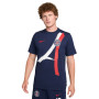 Nike Paris Saint-Germain Iconic T-Shirt 2024-2025 Donkerblauw Rood Wit