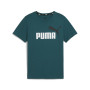 PUMA Essentials+ 2 College Logo T-Shirt Kids Blauwgroen Wit Zwart