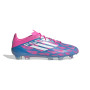 adidas F50 Elite Gazon Naturel Chaussures de Foot (FG) Bleu Rose Blanc