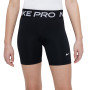 Short de sport Nike Pro 5IN pour fille, noir et blanc