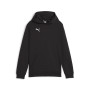 Sweat à capuche PUMA TeamGoal Casuals pour enfants, noir et blanc