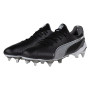 PUMA King Ultimate Crampons Vissés Chaussures de Foot (SG) Noir Blanc Gris