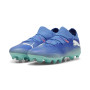 PUMA Future 7 Match Gazon Naturel Gazon Artificiel Chaussures de Foot (MG) Femmes Bleu Turquoise Blanc