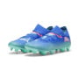 PUMA Future 7 Ultimate Gazon Naturel Gazon Artificiel Chaussures de Foot (MG) Bleu Turquoise Blanc