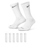 Lot de 6 chaussettes de sport rembourrées Nike Everyday Plus, blanches et noires