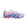 adidas Predator Elite Gazon Naturel Chaussures de Foot (FG) Enfants Blanc Rose Bleu