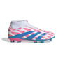 adidas Predator League Sans Lacets Gazon Naturel Chaussures de Foot (FG) Enfants Blanc Rose Bleu