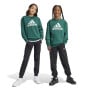 adidas Essentials Big Logo Fleece Joggingpak Kids Donkergroen Zwart Wit