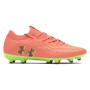 Chaussures de football Under Armour Magnetico Select 4.0 Gras (FG) orange-vert