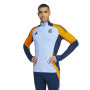 adidas Real Madrid Haut d'Entraînement 1/4-Zip 2024-2025 Bleu Clair Bleu Foncé Orange