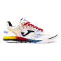 Joma Top Flex Rebound Chaussures de Foot en Salle (IN) Blanc Rouge Bleu Jaune