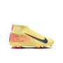 Nike Mercurial Superfly 10 Mbappé Club Gazon Naturel Artificiel Chaussures de Foot (MG) Enfants Jaune Rose Orange