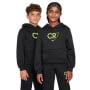 Nike CR7 Club Fleece Hoodie Kids Zwart Neongeel