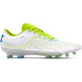 Under Armour Clone Magnetico Elite 3.0 Gras Voetbalschoenen (FG) Wit Lichtgroen Blauw