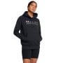 Under Armour Rival Fleece Wordmark Hoodie Dames Zwart Grijs Wit