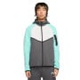 Nike Tech Fleece Sportswear Veste Gris Foncé Turquoise Blanc