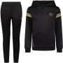 Cruyff Fuerza Hoodie Trainingspak Kids Zwart Goud