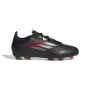 Chaussures de football adidas F50 Elite Gras (FG) pour enfants, noires, rouges, argentées