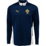 PUMA Portugal Haut d'Entraînement 1/4-Zip 2025-2026 Bleu Foncé Blanc Cassé Jaune