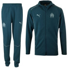 PUMA Olympique Marseille Casuals Trainingspak Full-Zip 2024-2025 Donkerblauw Lichtblauw