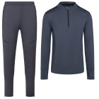 Cruyff Metabolic Trainingspak 1/4-Zip Donkergrijs Zwart