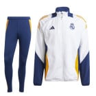 adidas Real Madrid Presentatie Trainingspak Full-Zip 2024-2025 Wit Donkerblauw