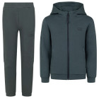 Cruyff Ignite Tape Hoodie Trainingspak Kids Donkergroen Zwart