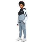 Nike Tech Fleece Sportswear Trainingspak Kids Grijsblauw Zwart Wit Lichtgeel