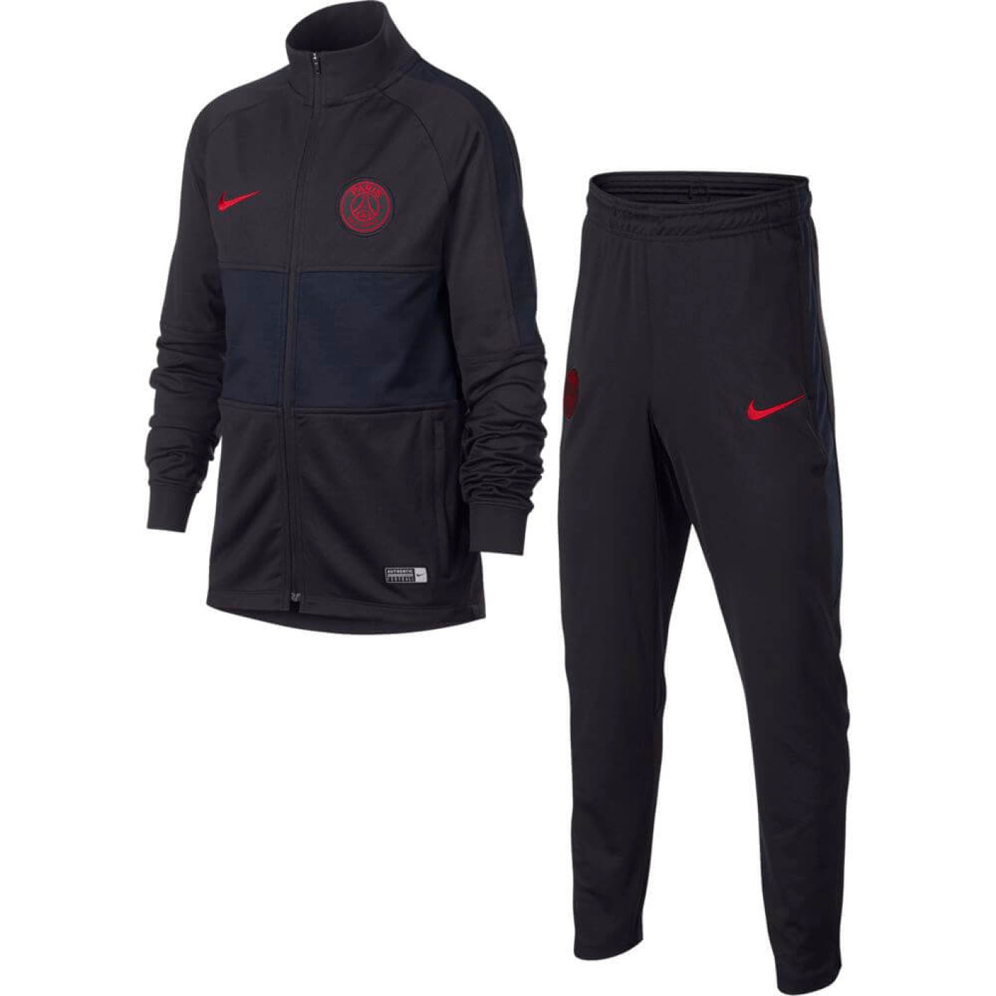 Basistheorie de jouwe wasmiddel Nike Paris Saint Germain Dry Strike Trainingspak 2019-2020 Kids Grijs