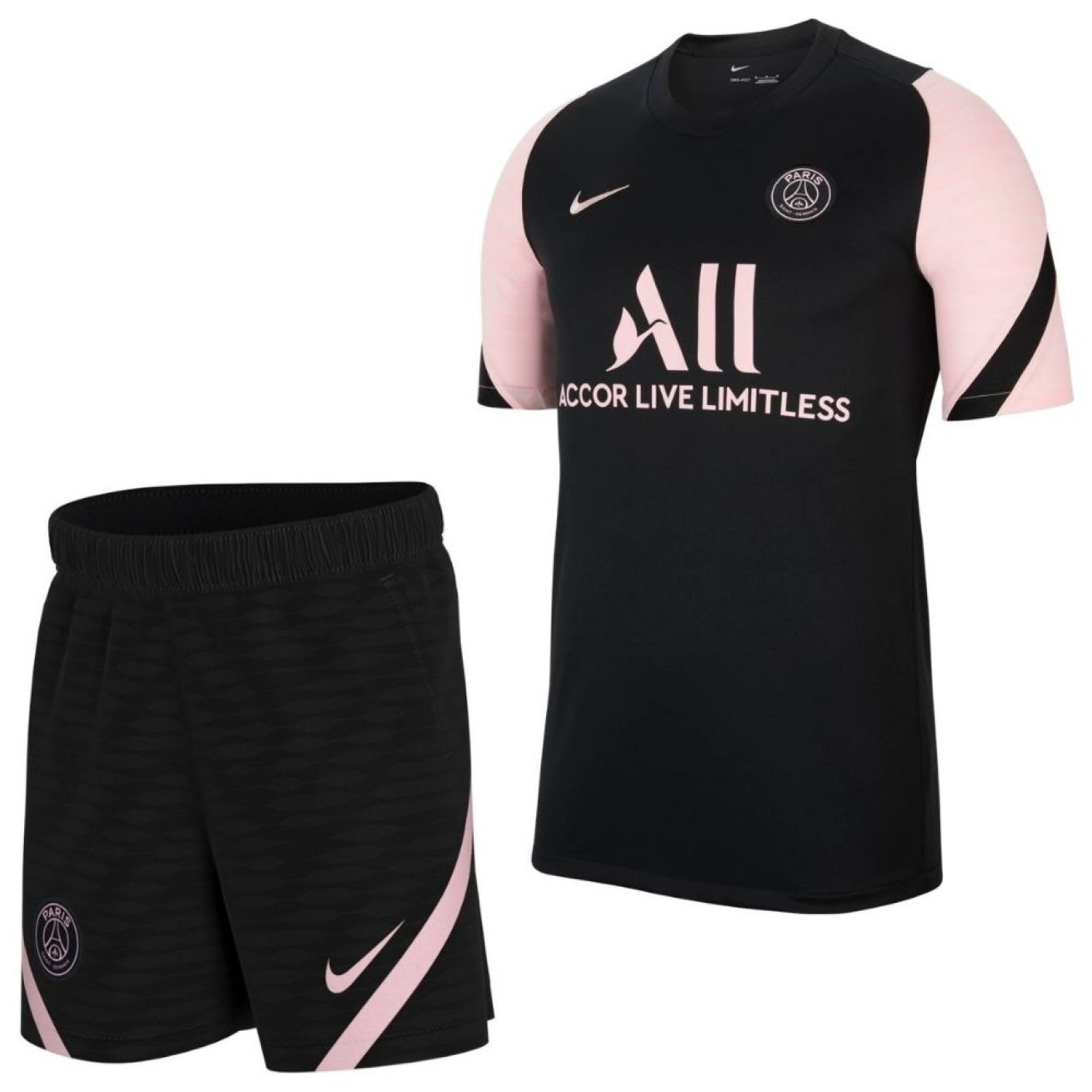 kern De wereld Nike Paris Saint Germain Strike Trainingsset 2021-2022 Dames Zwart Roze