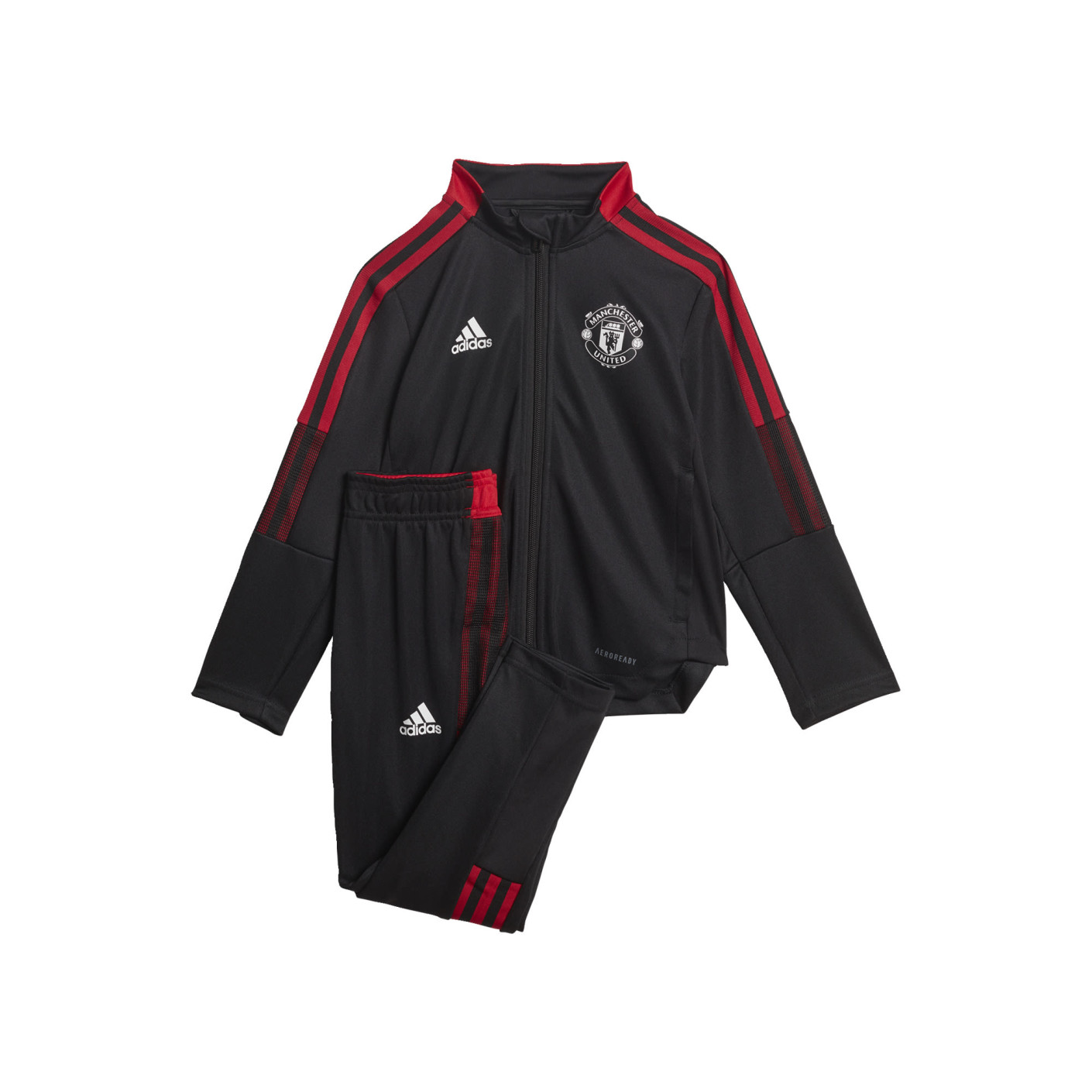 Bijdragen Gearceerd stropdas adidas Manchester United Trainingspak 2021-2022 Peuters Zwart Rood