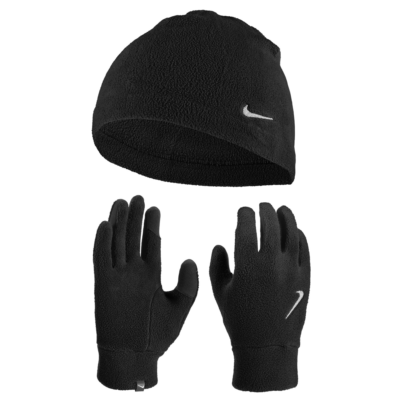 escort residentie Gasvormig Nike Fleece Muts en Handschoenen Set Kids Zwart Zilver
