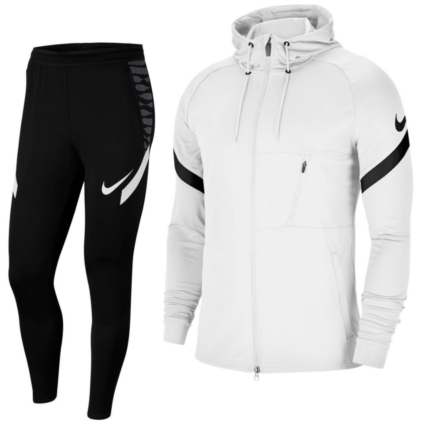 Nike Strike 21 Full-Zip Trainingspak Wit Zwart