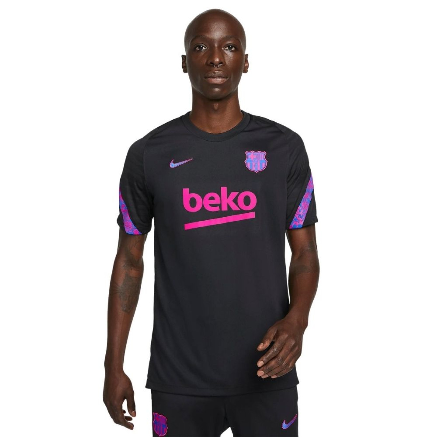 Sada Verzoekschrift ontwerper Nike FC Barcelona Strike Trainingsshirt 2021-2022 Zwart Roze Blauw