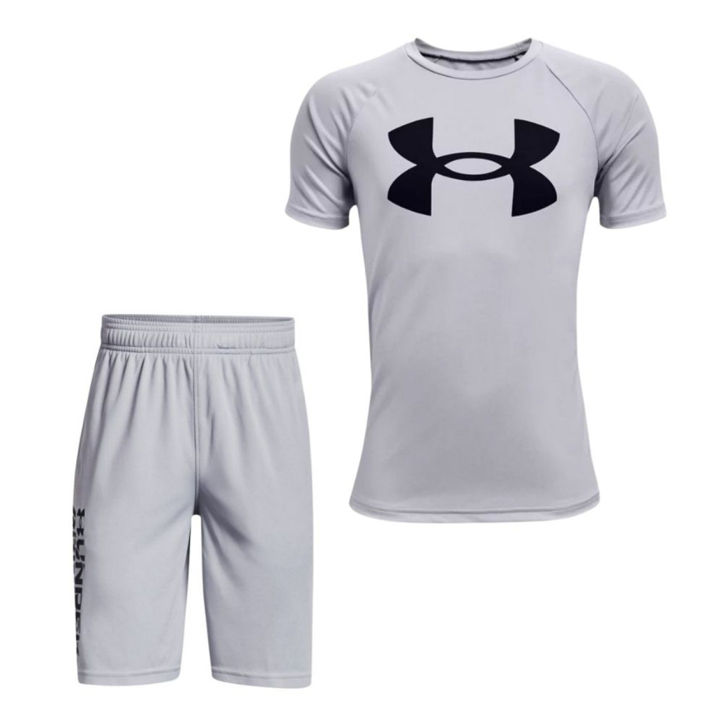 Under Armour Tech Big Logo Trainingsset Kids Grijs