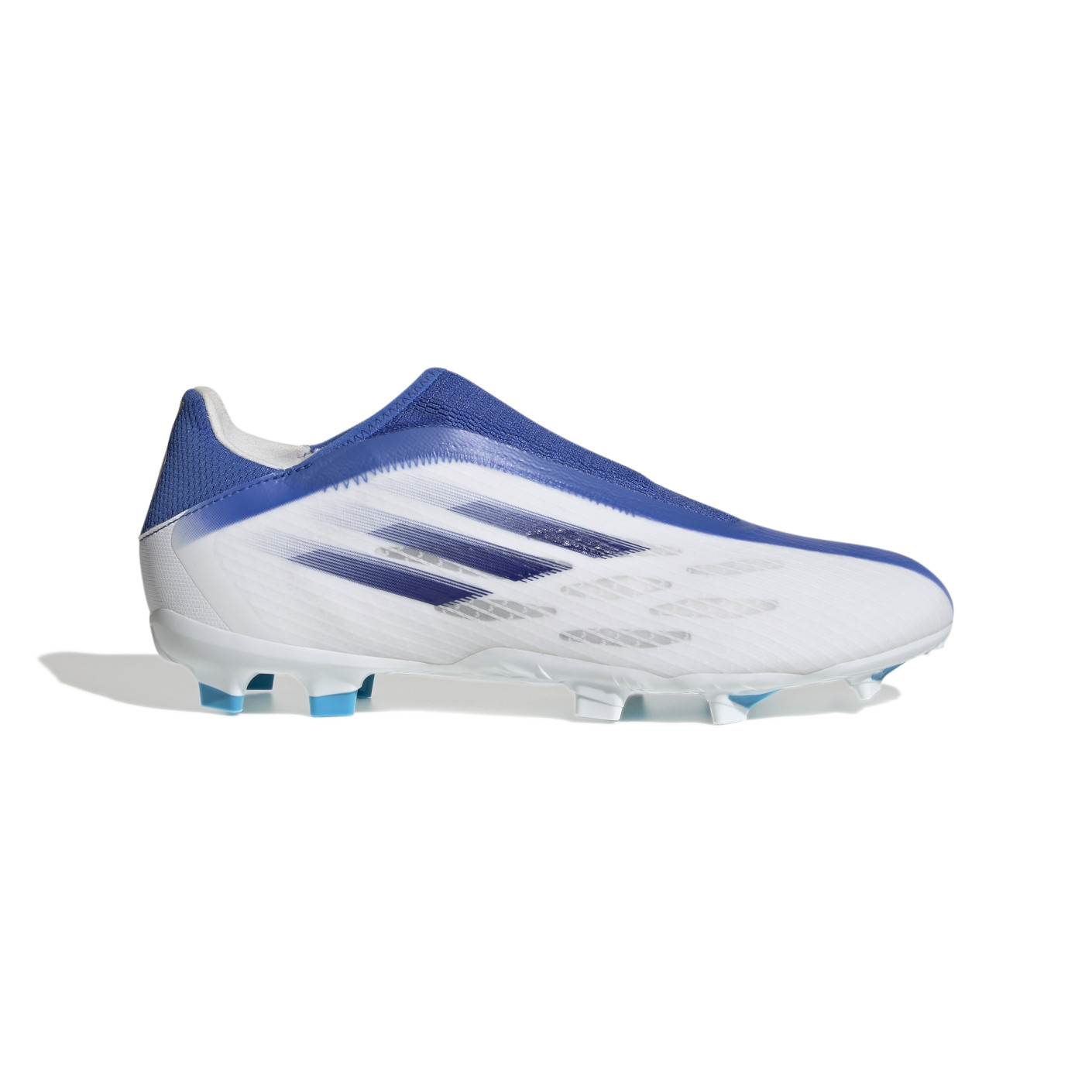 Herhaal plek Sinis adidas X Speedflow.3 Veterloze Gras Voetbalschoenen (FG) Wit Blauw