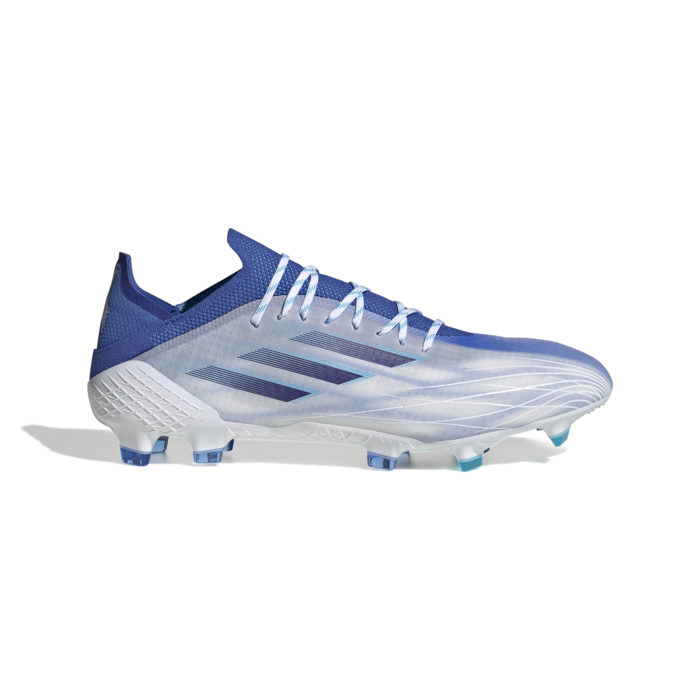 Aanbod opener stok adidas X Speedflow.1 Gras Voetbalschoenen (FG) Wit Blauw