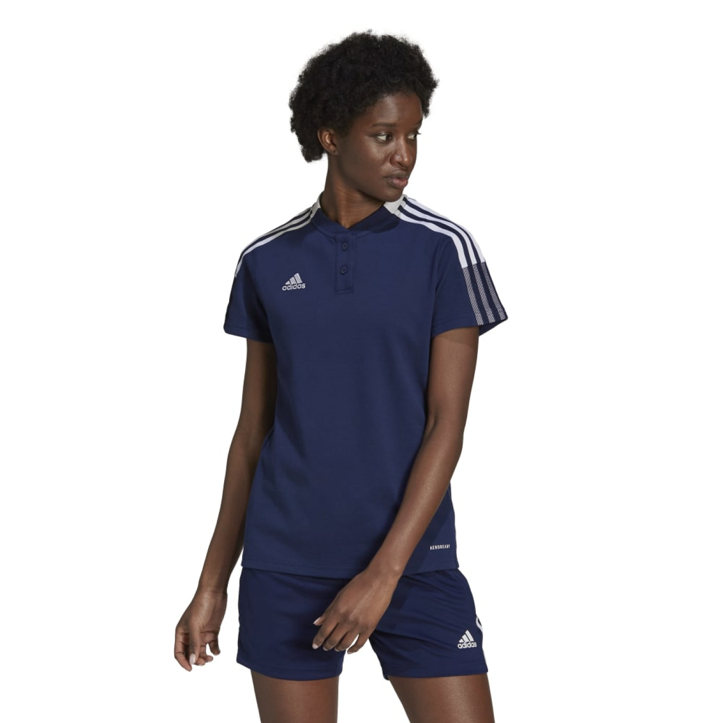 adidas Tiro 21 Polo Dames Donkerblauw