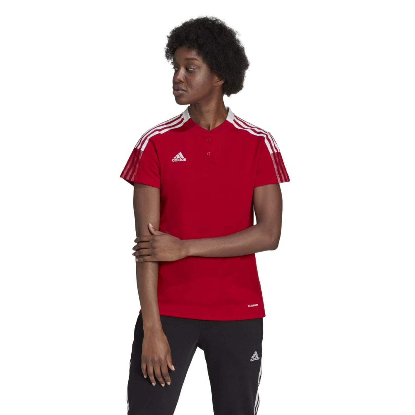 adidas Tiro 21 Polo Dames Rood