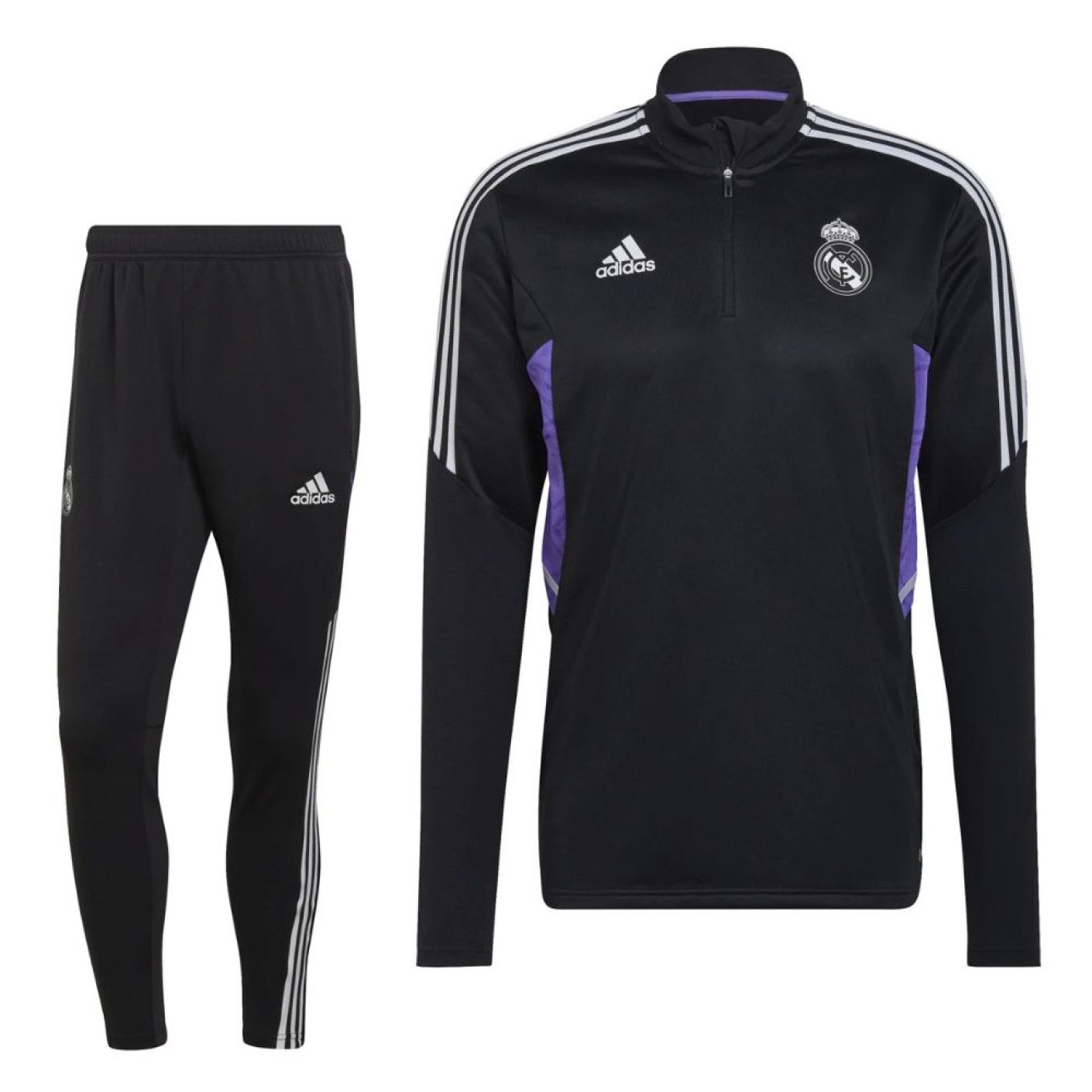 gewoon Exclusief Caius adidas Real Madrid Trainingspak 2022-2023 Zwart Paars Wit