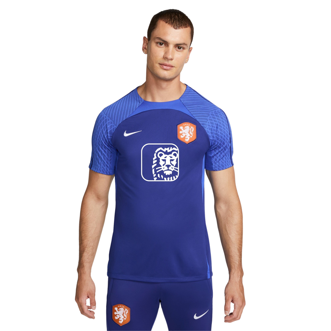Onophoudelijk Klem Wegversperring Nike Nederland Strike Trainingsshirt 2022-2024 Blauw Wit