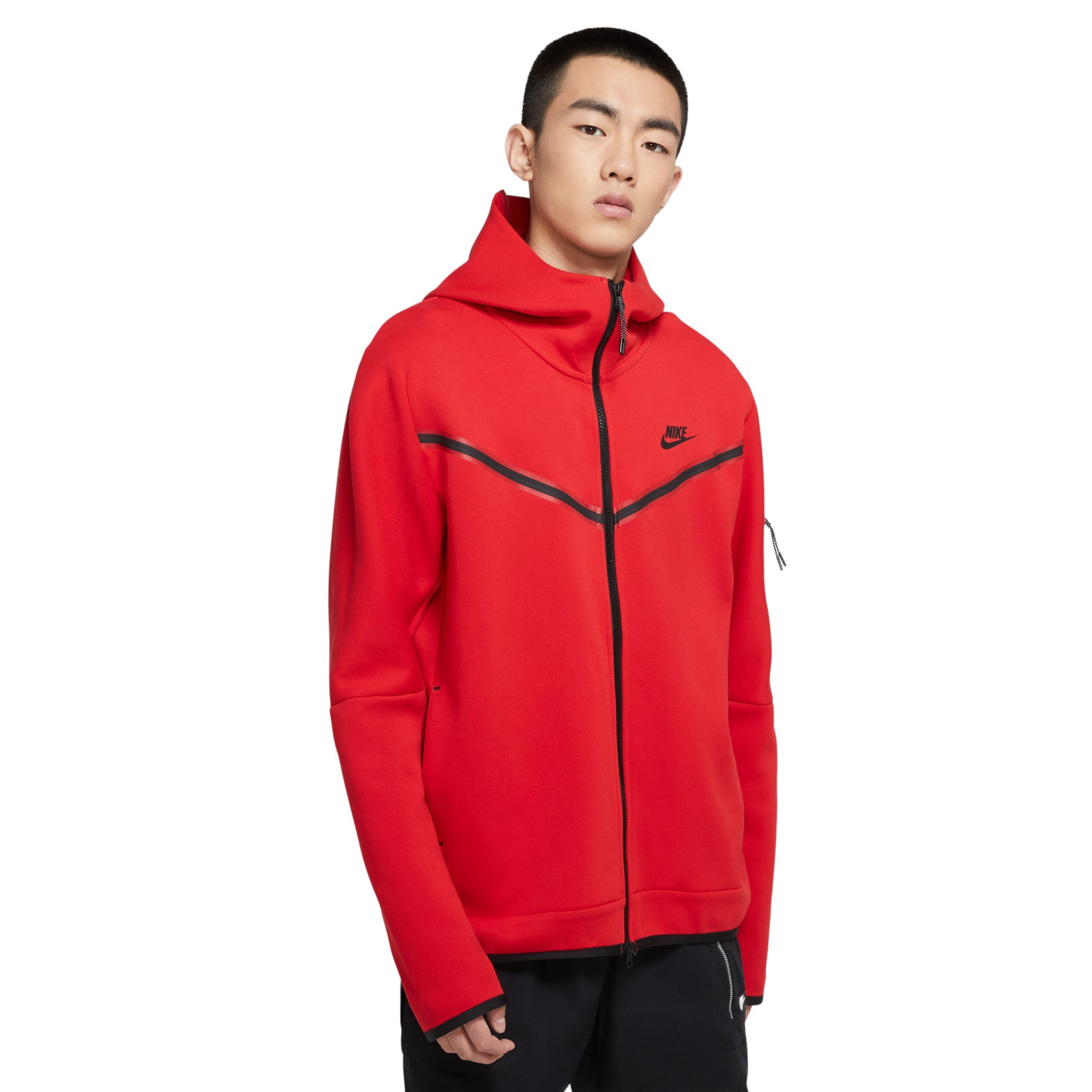 kanaal negatief buitenspiegel Nike Tech Fleece Vest Rood Zwart Zwart