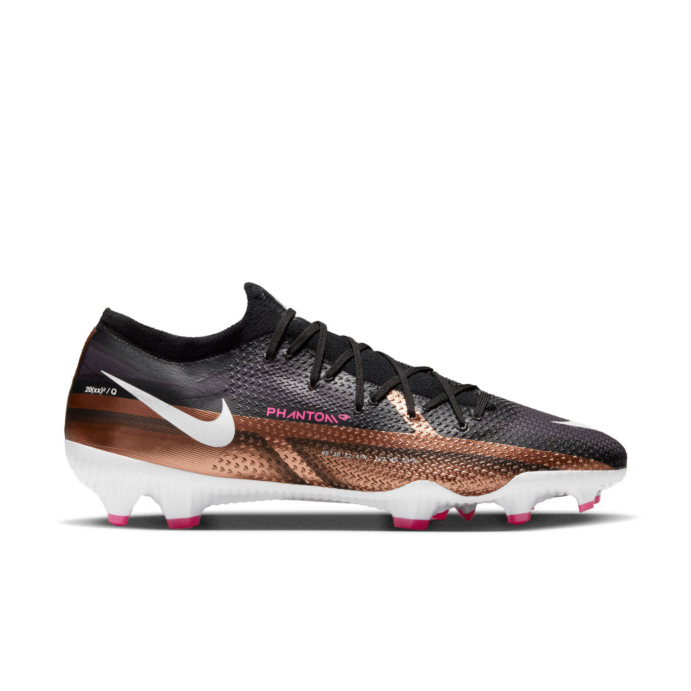 Nike Phantom GT2 Pro Gras Voetbalschoenen (FG) Zwart Brons Wit